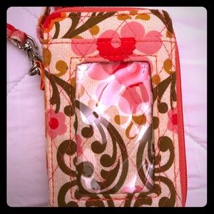 Vera Bradley Coral Flowered Wrist Wallet🌸🌺🌷